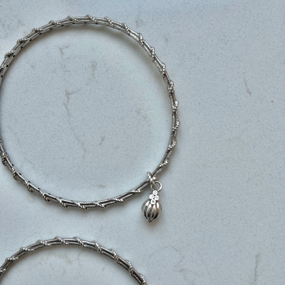 Judith Ripka bangle set 8.5” - Picture 2 of 3